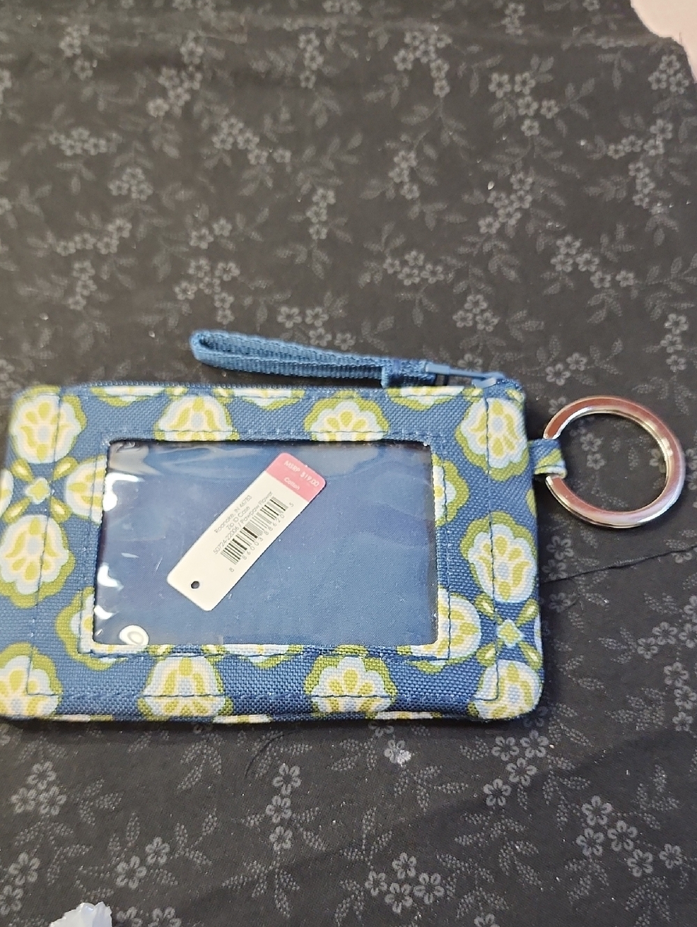 Vera BradleyBlue Floral ID Card Holder Keyring Pouch